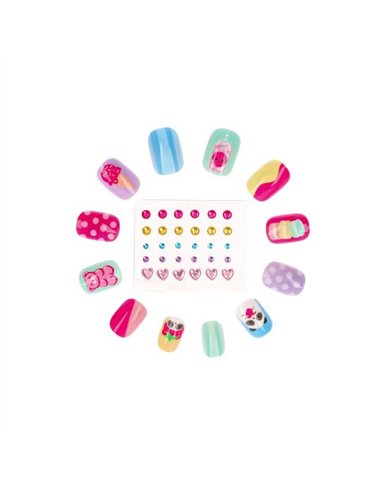 TOPModel Kit d'ongles artificiels et de strass CANDY GLAM