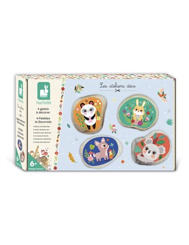 4 GALETS A DECORER - PETITS ANIMAUX - Janod