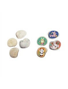 4 GALETS A DECORER - PETITS ANIMAUX - Janod 2