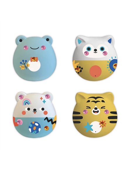 Kit Créatif - 6 Animaux en Plâtre à Décorer - Janod
