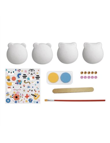 Kit Créatif - 6 Animaux en Plâtre à Décorer - Janod