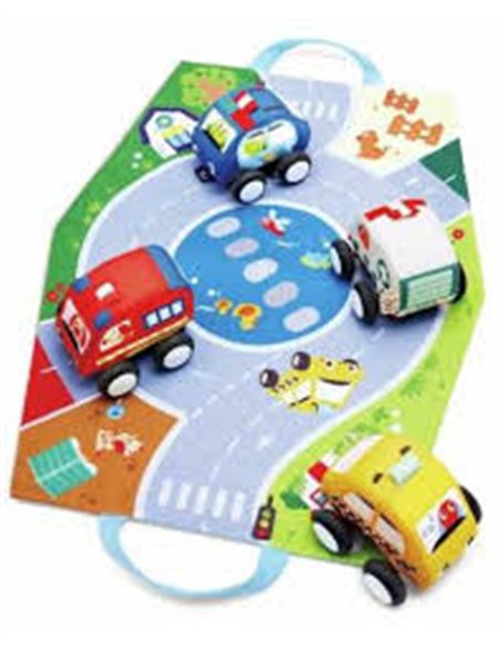 Voitures à rétrofriction et circuit lavable - Hape
