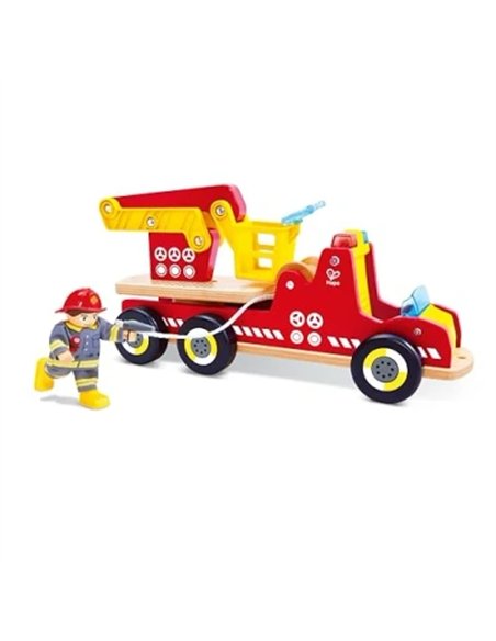 Camion de pompiers son et lumière en bois - Hape