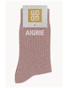 Chaussettes à Paillettes à Message "Aigrie" - Rose Gold - Woom