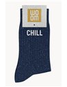 Chaussettes à Paillettes à Message "Chill"-Marine - Woom