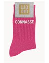 Chaussettes à Paillettes à Message "Connasse"- Rose Fuschia - woom