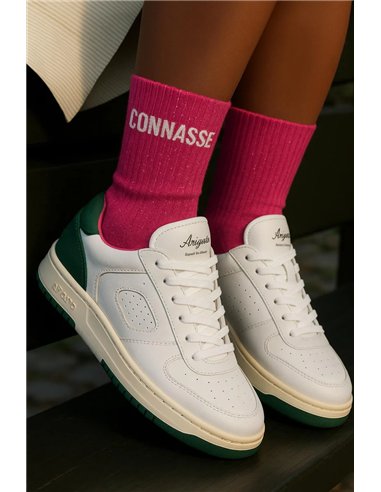 Chaussettes à Paillettes à Message "Connasse"- Rose Fuschia - woom