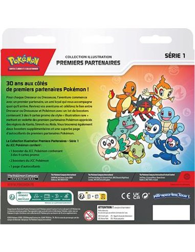 Pokémon - Coffret 3 boosters - Collection illustration premiers partenaires - Série 1