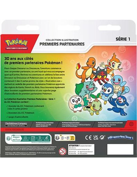 Pokémon - Coffret 3 boosters - Collection illustration premiers partenaires - Série 1