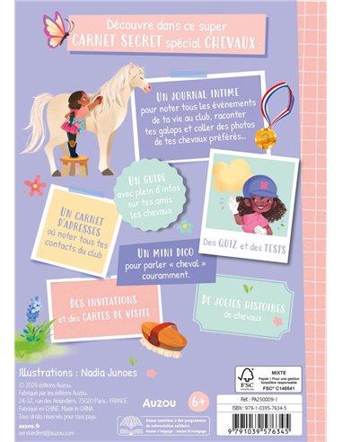 MON CARNET SECRET - CHEVAUX - Auzou