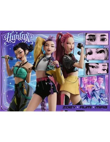 Puzzle 100p XXL Fans heureux, Honmoon heureux KPop Demon Hunters