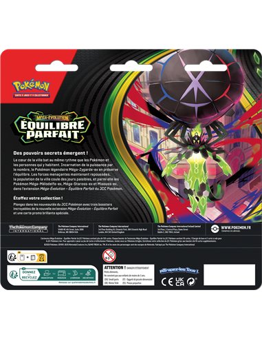 Pokémon ME03 : pack 3 boosters méga évolution équilibre parfait