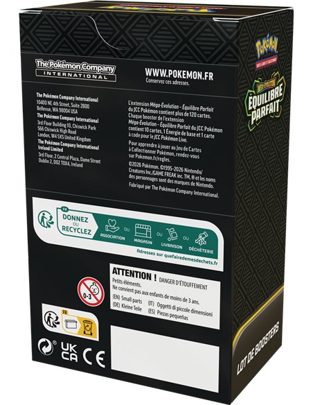 Pokémon ME03 : bundle 6 boosters méga évolutions équilibre parfait