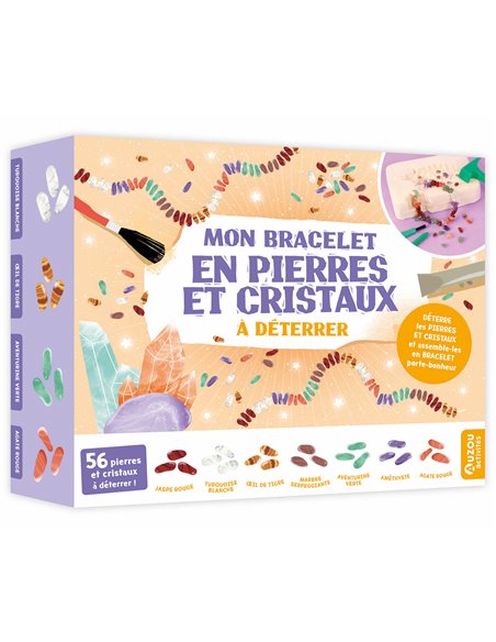 MON BRACELET EN PIERRES ET CRISTAUX À DÉTERRER - Auzou
