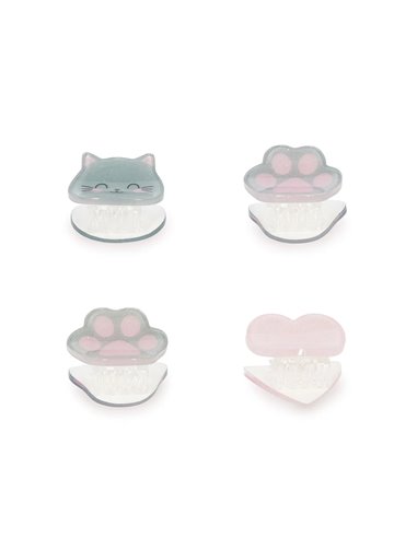Set de 4 Mini Barrettes à Cheveux Kitty - Clip me up! - Legami