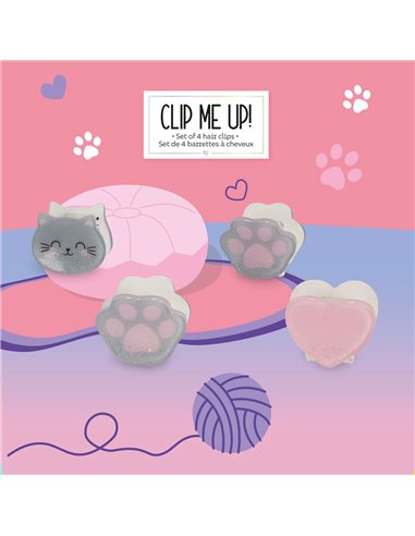 Set de 4 Mini Barrettes à Cheveux Kitty - Clip me up! - Legami