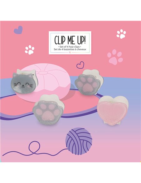 Set de 4 Mini Barrettes à Cheveux Kitty - Clip me up! - Legami