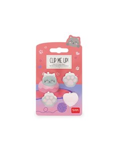 Set de 4 Mini Barrettes à Cheveux Kitty - Clip me up! - Legami