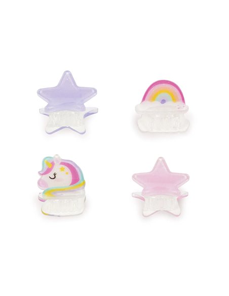 Set de 4 Mini Barrettes à Cheveux Unicorn - Clip me up! - Licorne - Legami