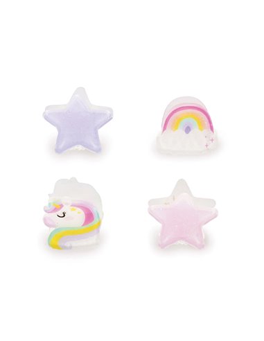 Set de 4 Mini Barrettes à Cheveux Unicorn - Clip me up! - Licorne - Legami