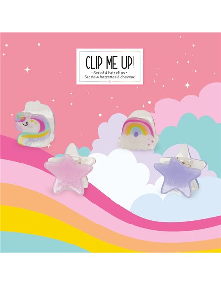 Set de 4 Mini Barrettes à Cheveux Unicorn - Clip me up! - Licorne - Legami