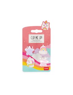 Set de 4 Mini Barrettes à Cheveux Unicorn - Clip me up! - Licorne - Legami