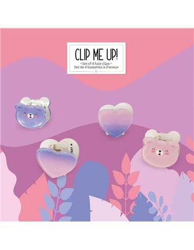 Set de 4 Mini Barrettes à Cheveux Teddy - Clip me up! - Legami