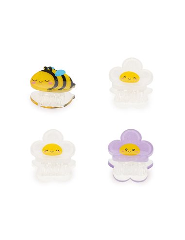 Set de 4 Mini Barrettes à Cheveux Bee - Clip me up! - Legami