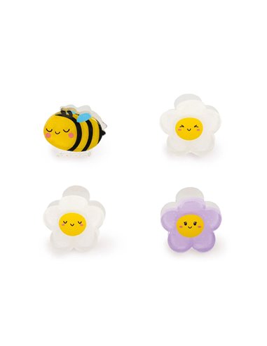 Set de 4 Mini Barrettes à Cheveux Bee - Clip me up! - Legami