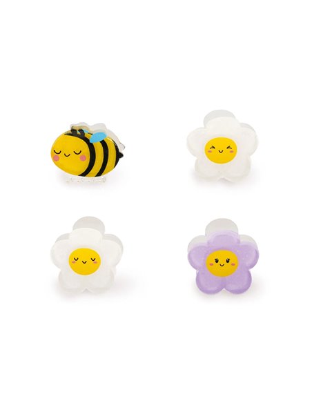Set de 4 Mini Barrettes à Cheveux Bee - Clip me up! - Legami