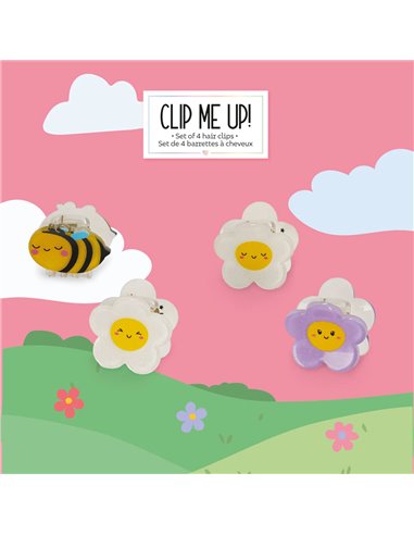 Set de 4 Mini Barrettes à Cheveux Bee - Clip me up! - Legami