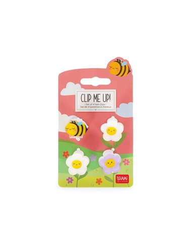 Set de 4 Mini Barrettes à Cheveux Bee - Clip me up! - Legami