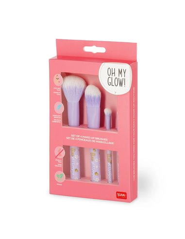Set de 4 Pinceaux de Maquillage Bee - Oh My Glow! - Legami