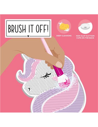 Tapis de Nettoyage pour Pinceaux de Maquillage Unicorn - Brush it Off! - Legami