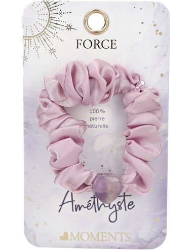 Heart Moments Scrunchie pierre précieuse - améthyste