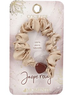 Heart Moments Scrunchie pierre précieuse - jaspe rouge