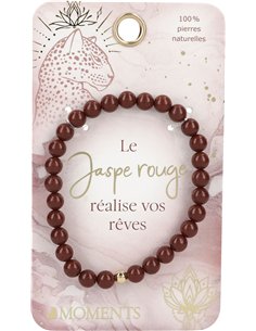 Heart Moments pierre précieuse Bracelet - le jaspe rouge