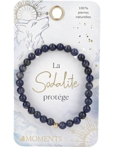 Heart Moments pierre précieuse Bracelet - la sodalite