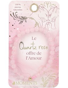 Heart Moments pierre précieuse Bracelet - le qwartz rose