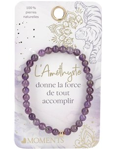 Heart Moments pierre précieuse Bracelet - l'améthyste