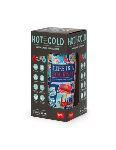 HOT & COLD - VERRE ISOTHERME - TRAVEL - Legami