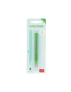 Set de 2 Recharges pour Stylo à Encre Gel - Lovely Friends - vert - LEGAMI 2