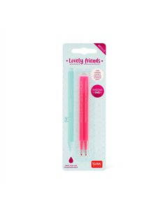 Set de 2 Recharges pour Stylo à Encre Gel - Lovely Friends - rose - LEGAMI 2