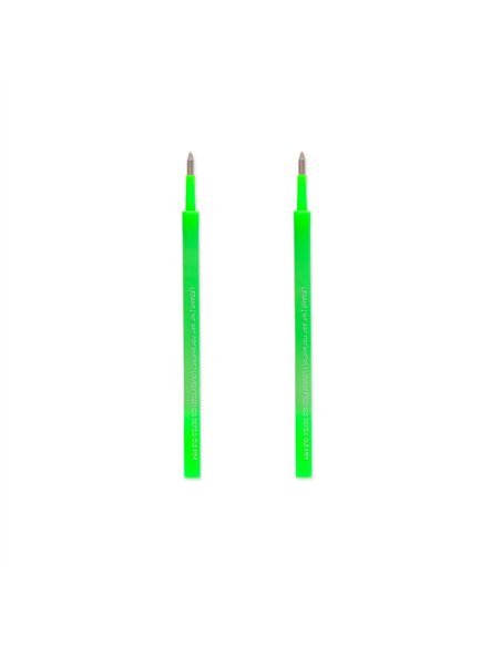 Set de 2 Recharges pour Stylo à Encre Gel - Lovely Friends - vert néon - LEGAMI