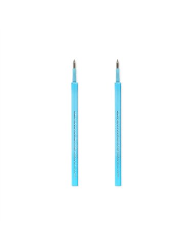 Set de 2 Recharges pour Stylo à Encre Gel - Lovely Friends - bleu turquoise - LEGAMI