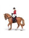 Figurine Cheval de promenade et sa cavalière - Papo