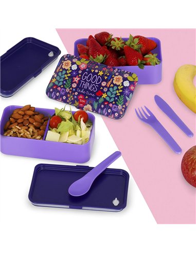 LUNCH BOX - BOÎTE REPAS - FLOWERS - Legami