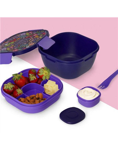 Boîte Repas 1700 ml - Flowers- Lunch Box - LEGAMI
