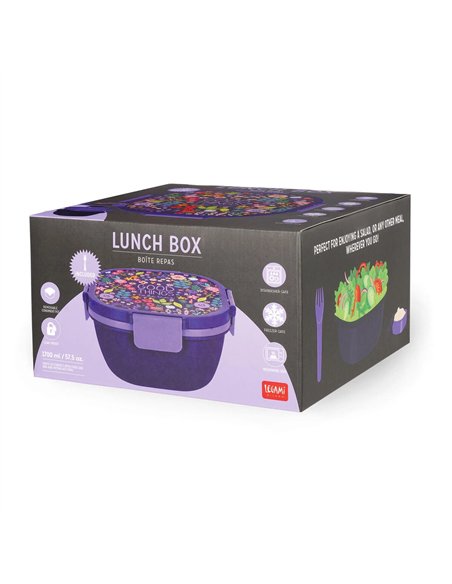Boîte Repas 1700 ml - Flowers- Lunch Box - LEGAMI