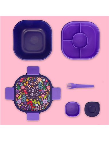 Boîte Repas 1700 ml - Flowers- Lunch Box - LEGAMI